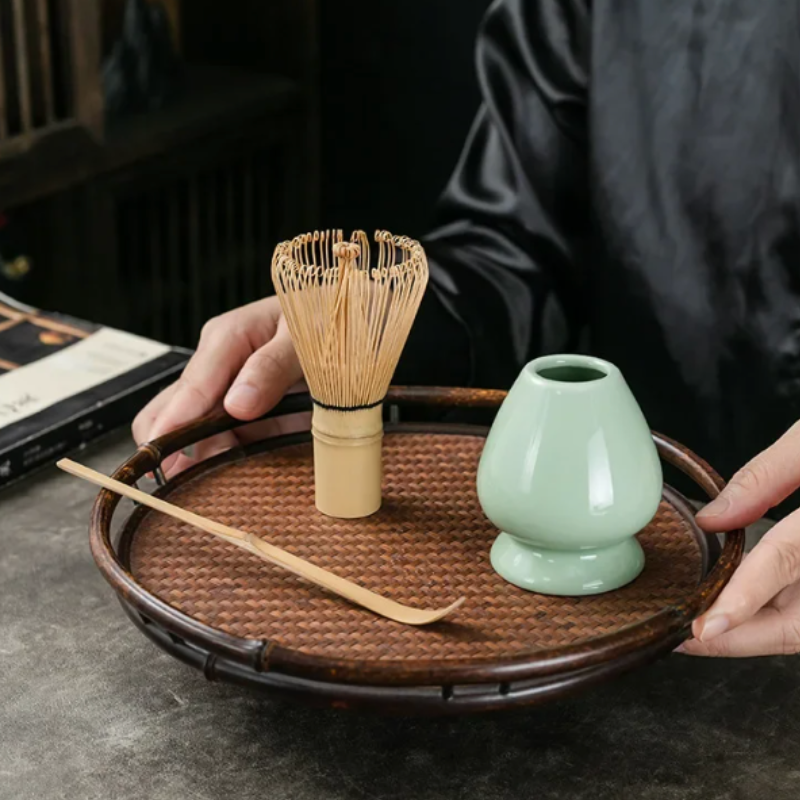 AJO™ Matcha Bamboo Whisk Set